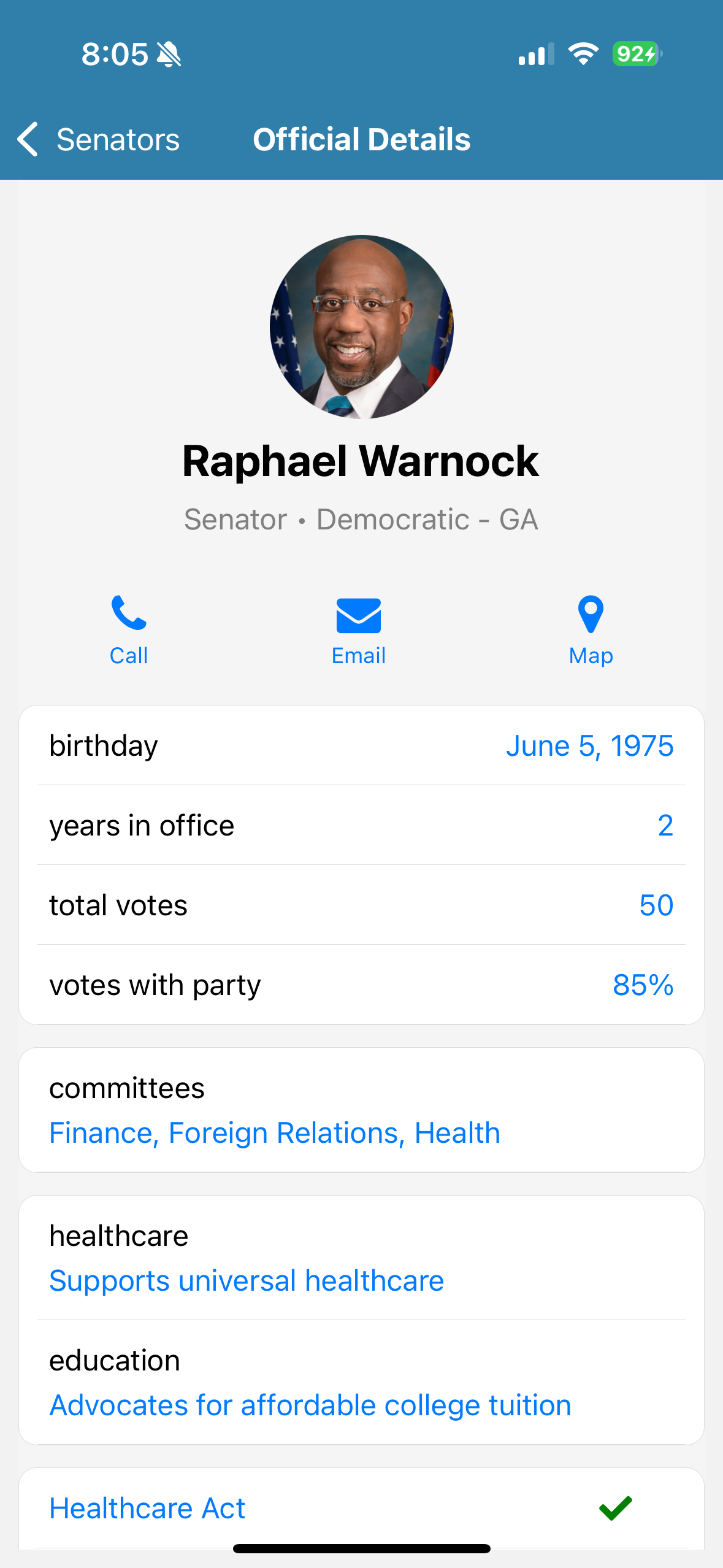 ElectIQ Screenshot